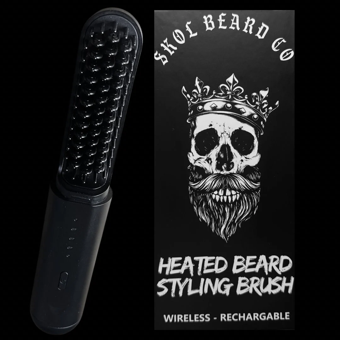 Skol's Wireless Heated Beard Styling Brush + FREE 50mL Beard Oil - Image 2