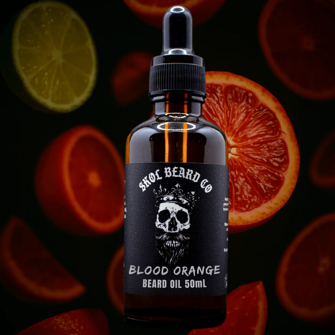 Skol's 'Blood Orange' Beard Care - Bursting with Juicy Orange, Zesty Citrus Rind *Bright, Invigorating
