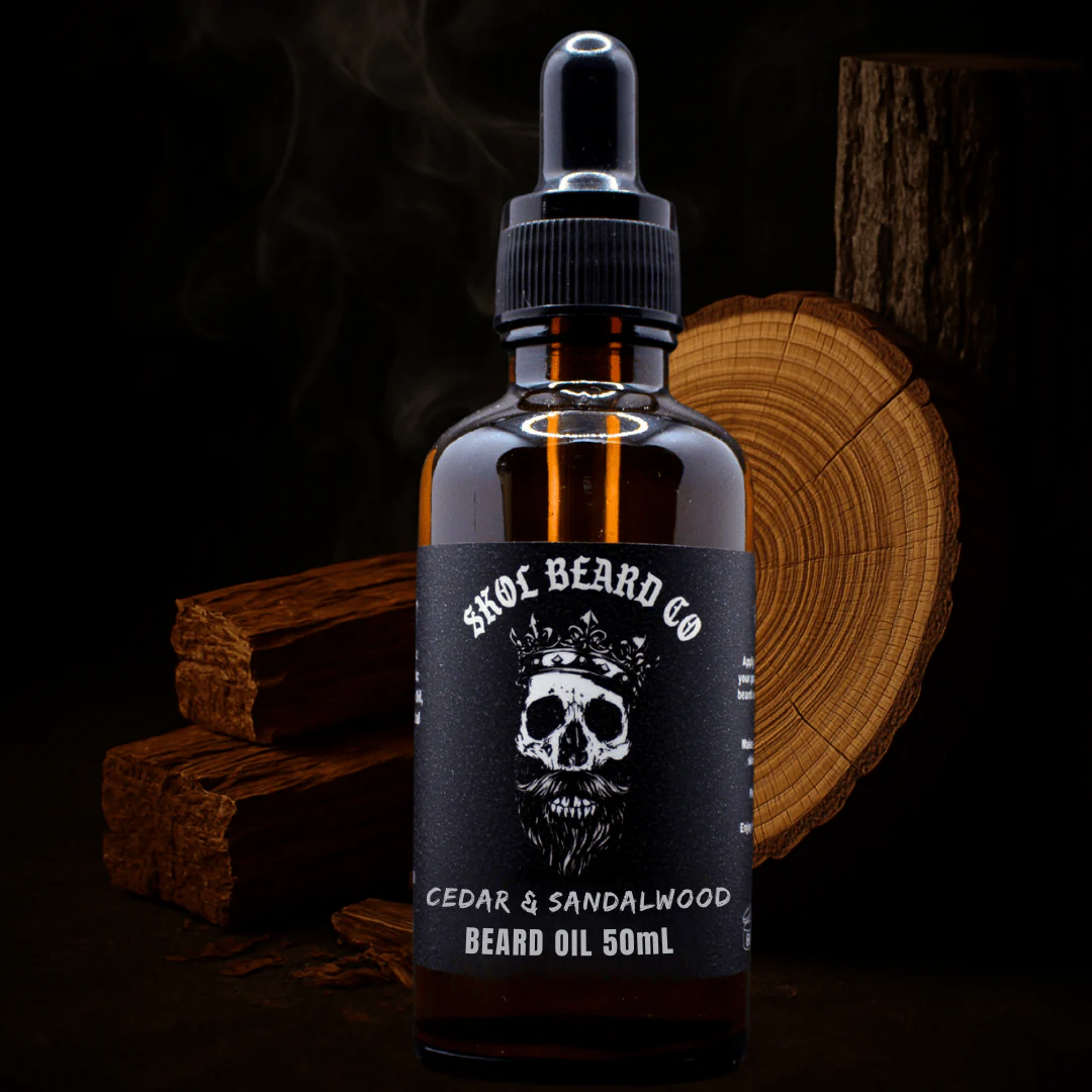 Skol's 'Cedar & Sandalwood' Beard Care - Rich Cedarwood, Smooth Sandalwood, Woodsmoke *Smoky, Woodsy, Natural