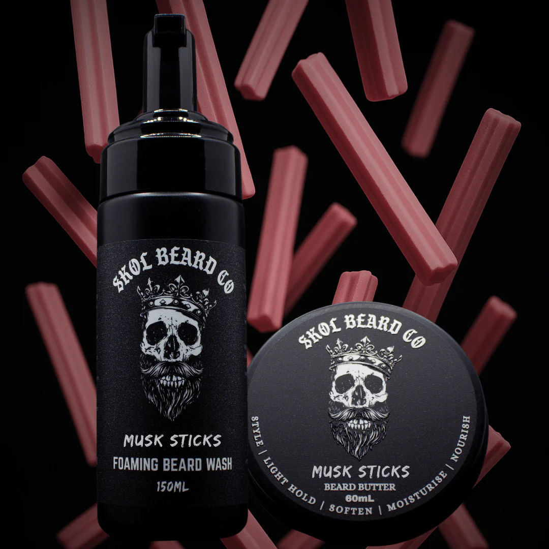 Skol's 'Musk Sticks' Beard Care - Pink Musk, Soft Vanilla, Cotton Candy *Sweet, Nostalgic, Aussie - Image 4