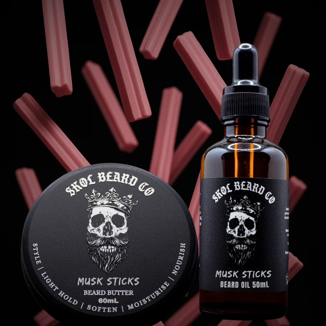 Skol's 'Musk Sticks' Beard Care - Pink Musk, Soft Vanilla, Cotton Candy *Sweet, Nostalgic, Aussie - Image 6