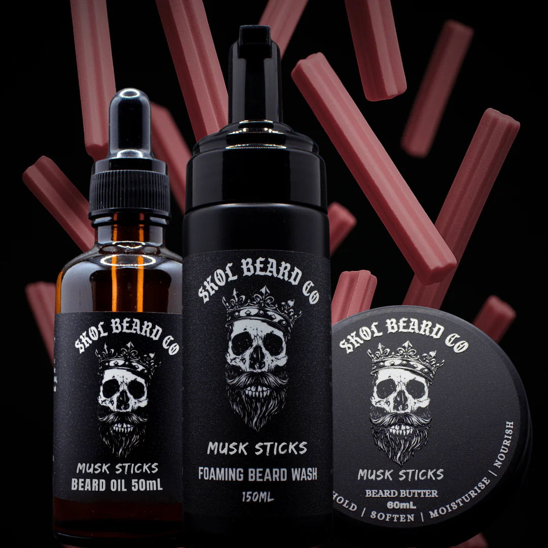 Skol's 'Musk Sticks' Beard Care - Pink Musk, Soft Vanilla, Cotton Candy *Sweet, Nostalgic, Aussie - Image 8