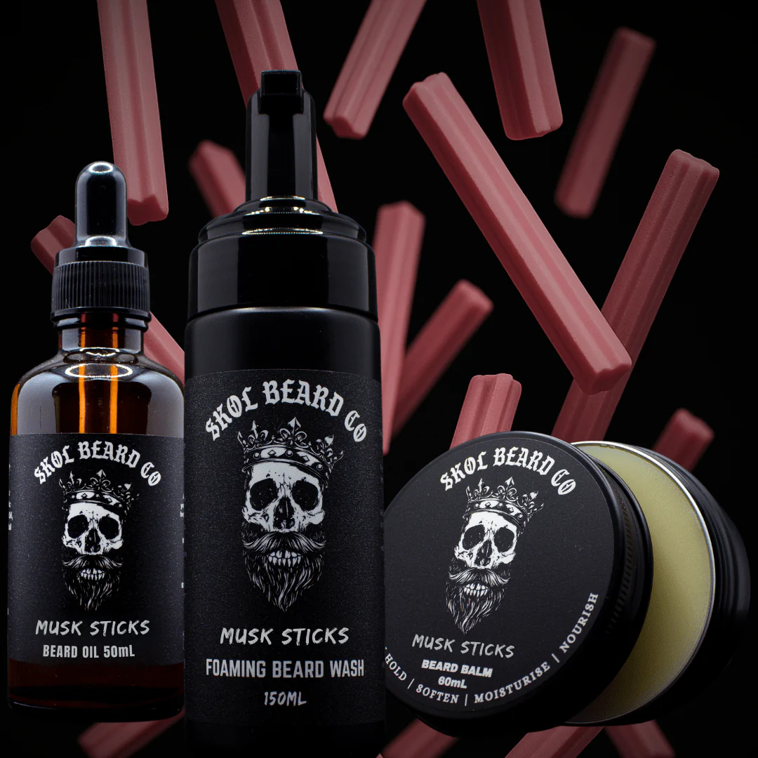Skol's 'Musk Sticks' Beard Care - Pink Musk, Soft Vanilla, Cotton Candy *Sweet, Nostalgic, Aussie - Image 9