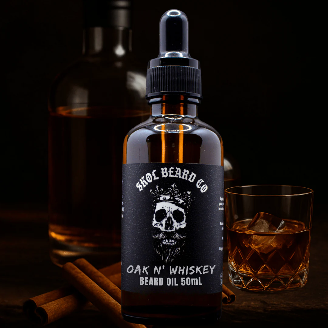 Skol's 'Oak n' Whiskey' Beard Care - Oak Barrels, Dried Fruit, Charred Spice *Warm, Masculine