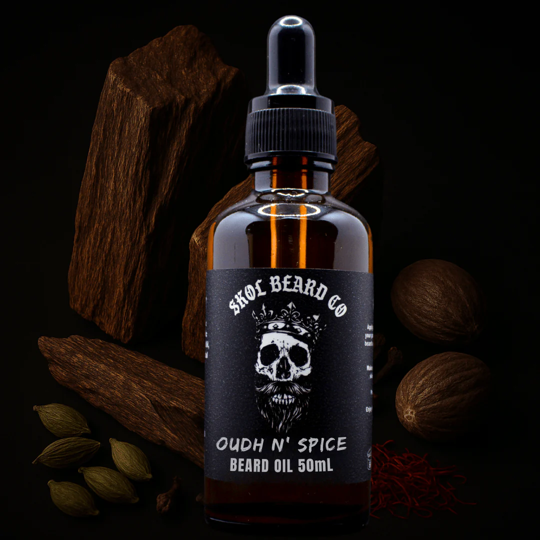 Skol's 'Oudh n Spice' Beard care - Rich Oudh Wood, Classic Spice *Intriguing, Masculine Cologne