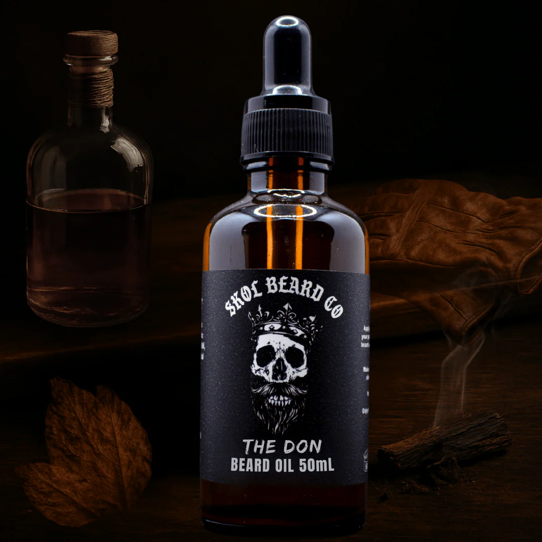 Skol's 'The Don' Beard Care - Baccy Leaf, Smooth Rum, Vintage Leather *Smooth, Staunch Cologne